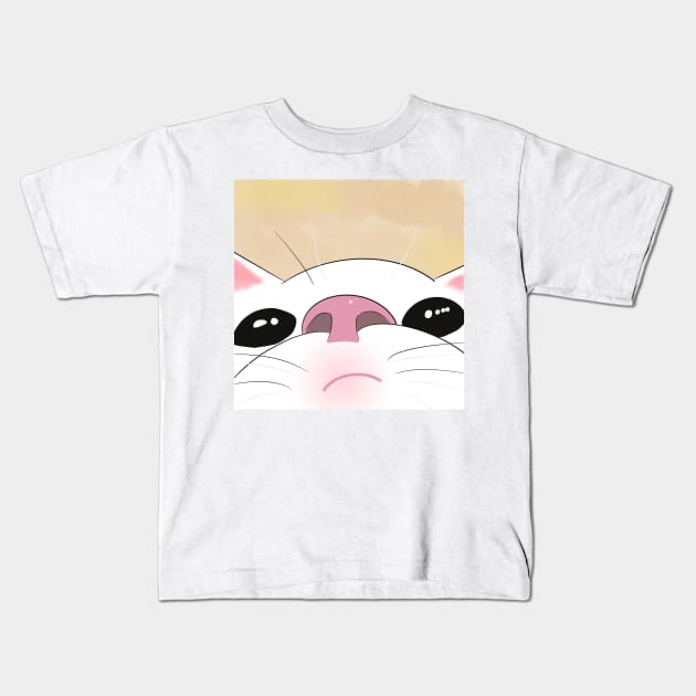 Little curious cat meme Kids T-Shirt by AnabellaCor94